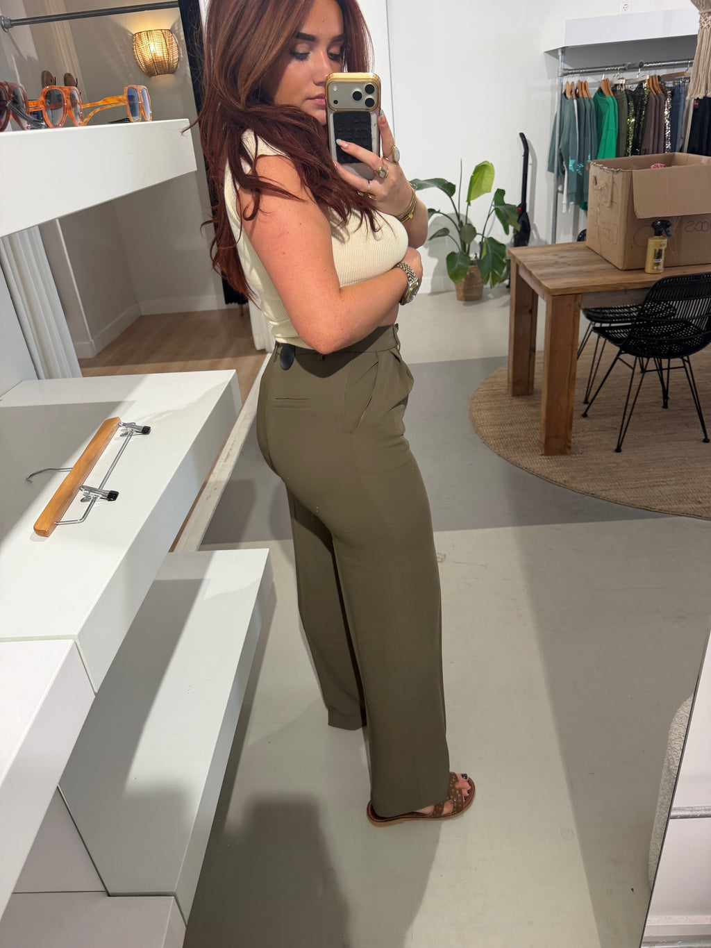 Pantalon rikki groen