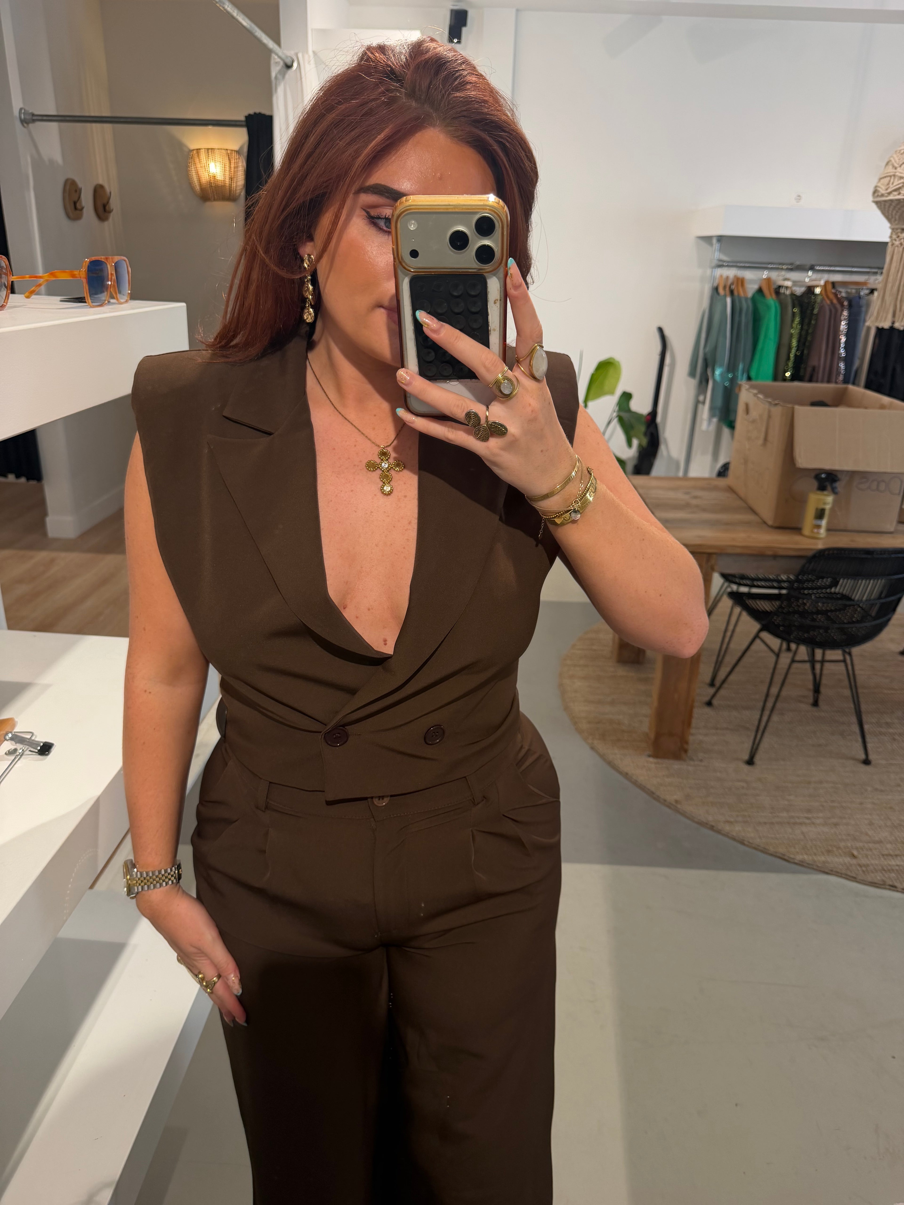 Gilet bruin