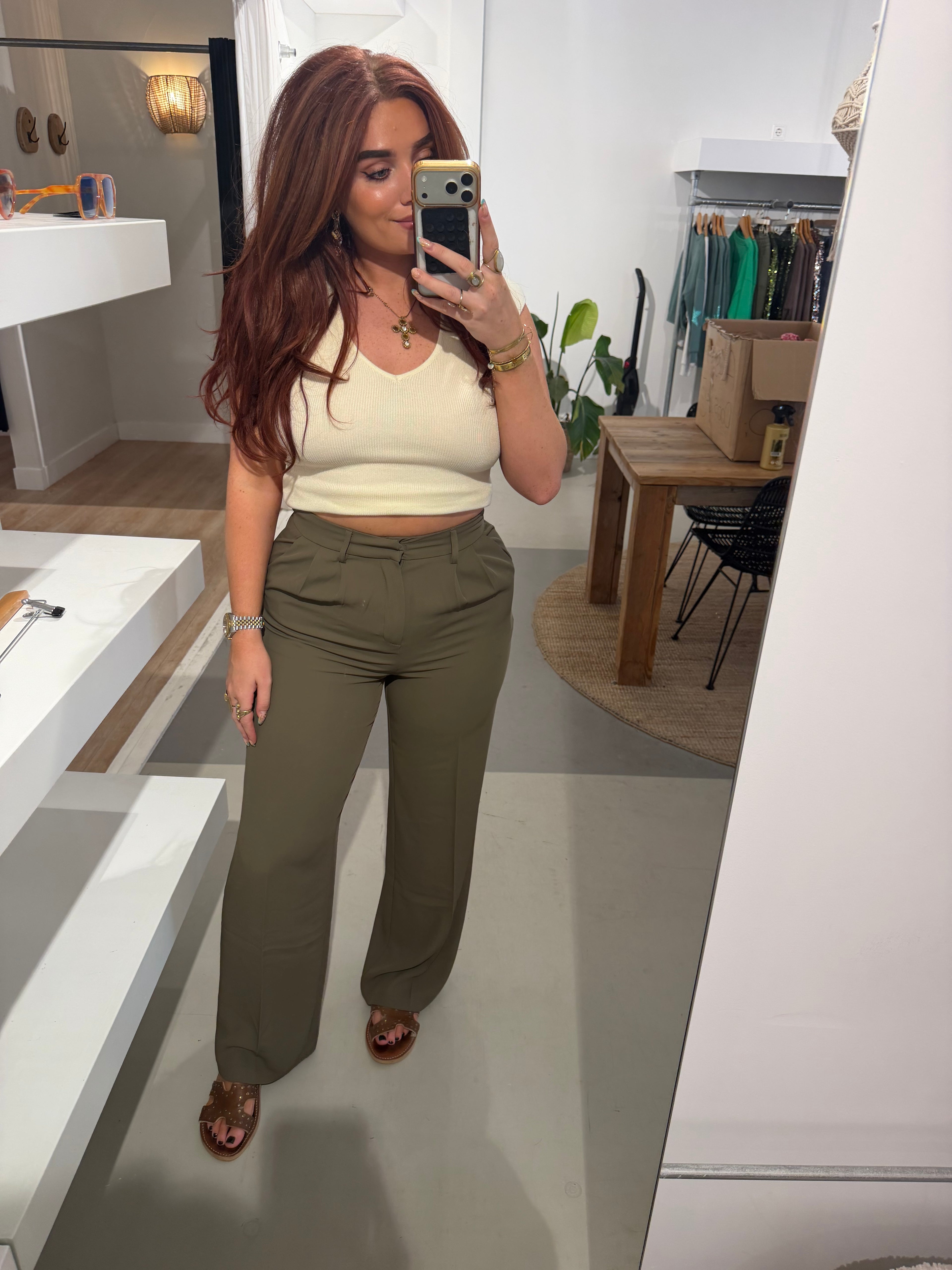 Pantalon rikki groen