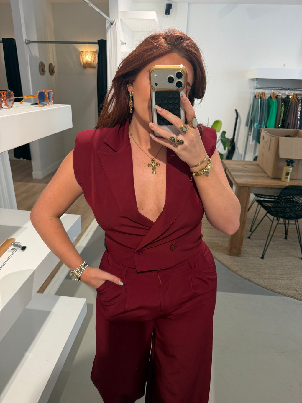 Gilet bordeaux