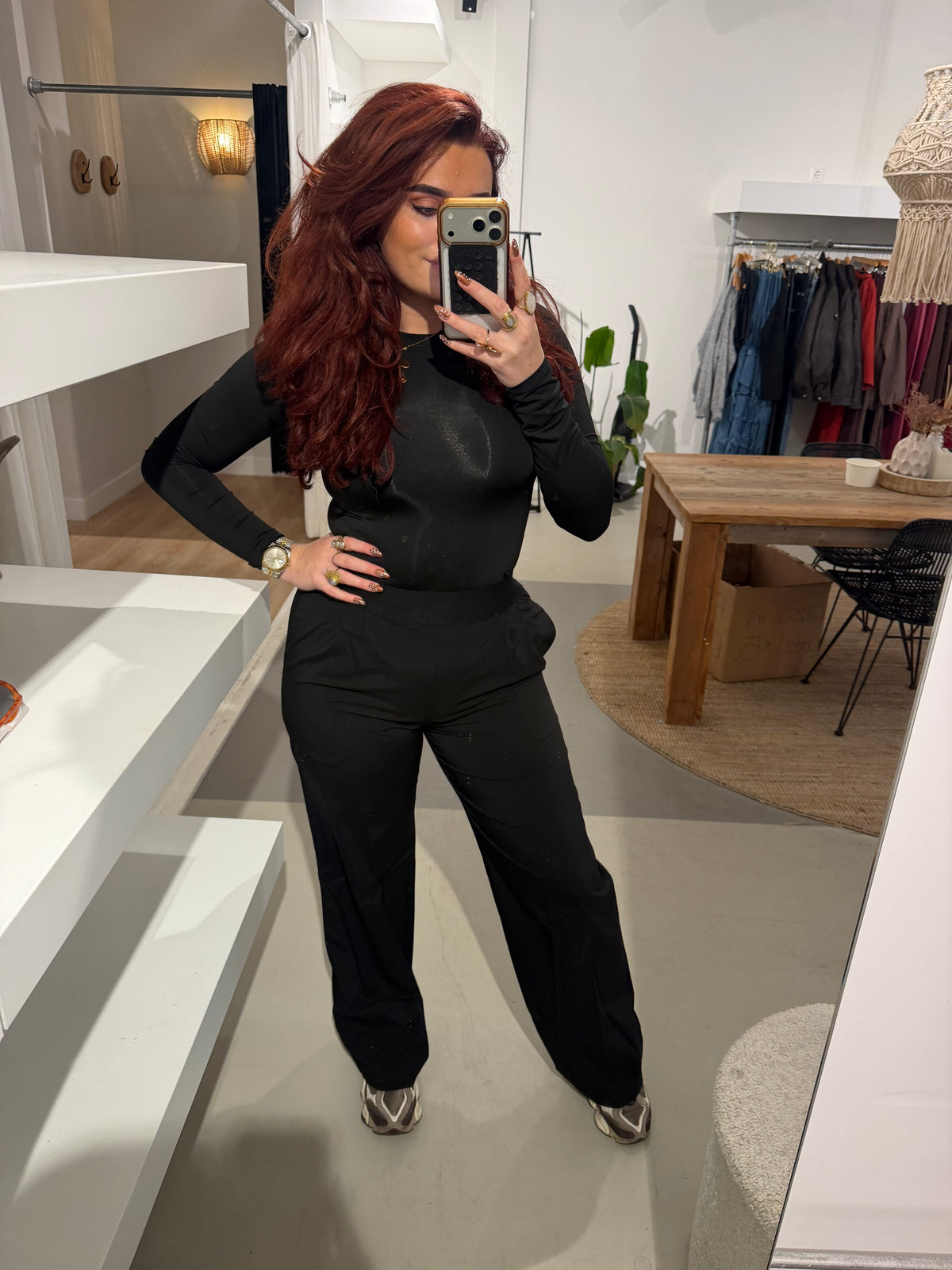 Broek juta Zwart