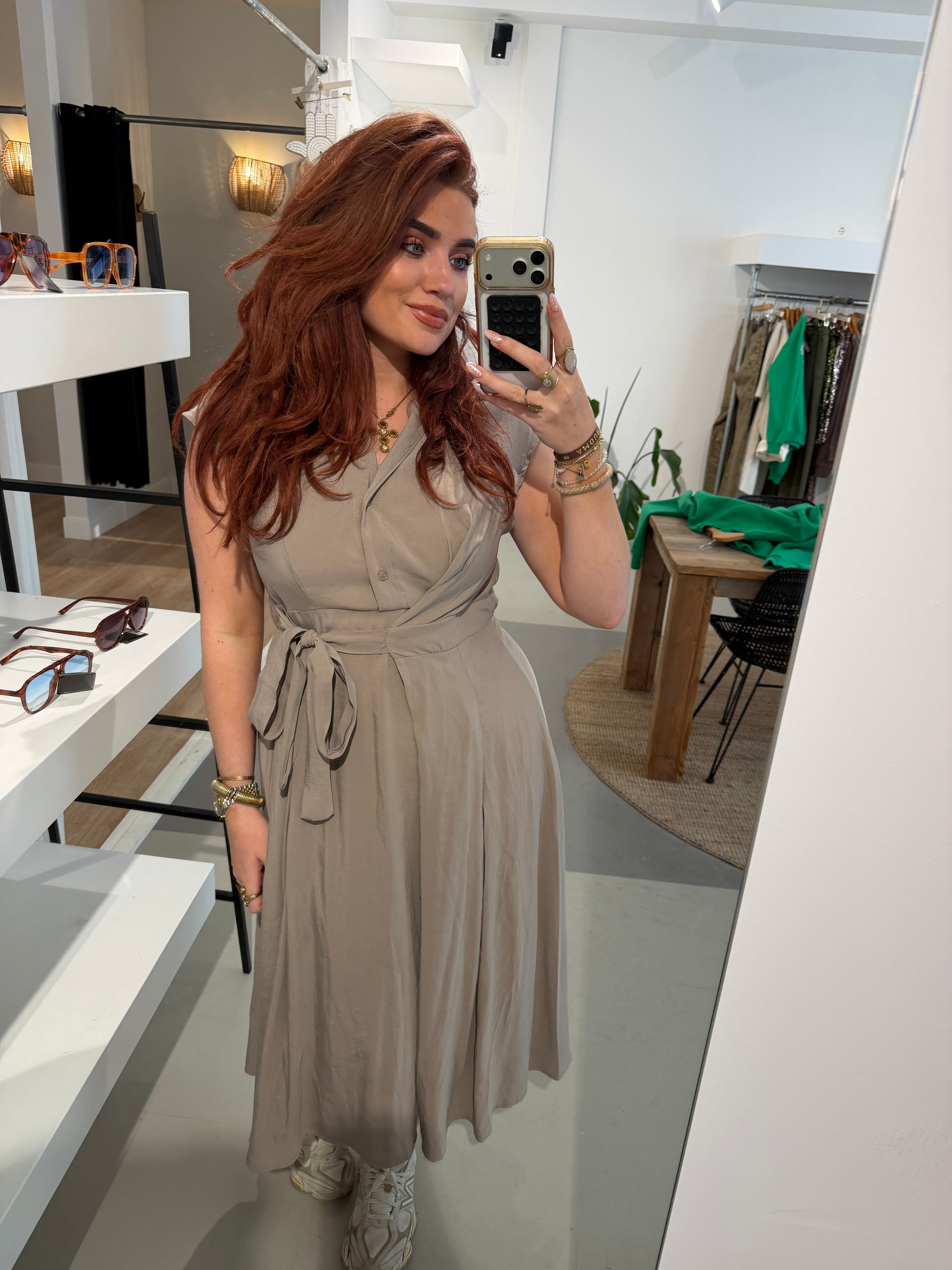Jurk fenne beige