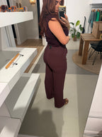 Pantalon rikkie aubergine
