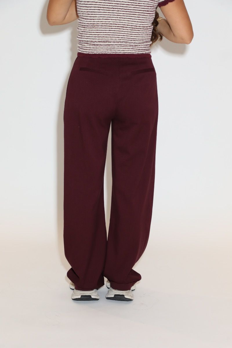 Marijn Pants Maroon
