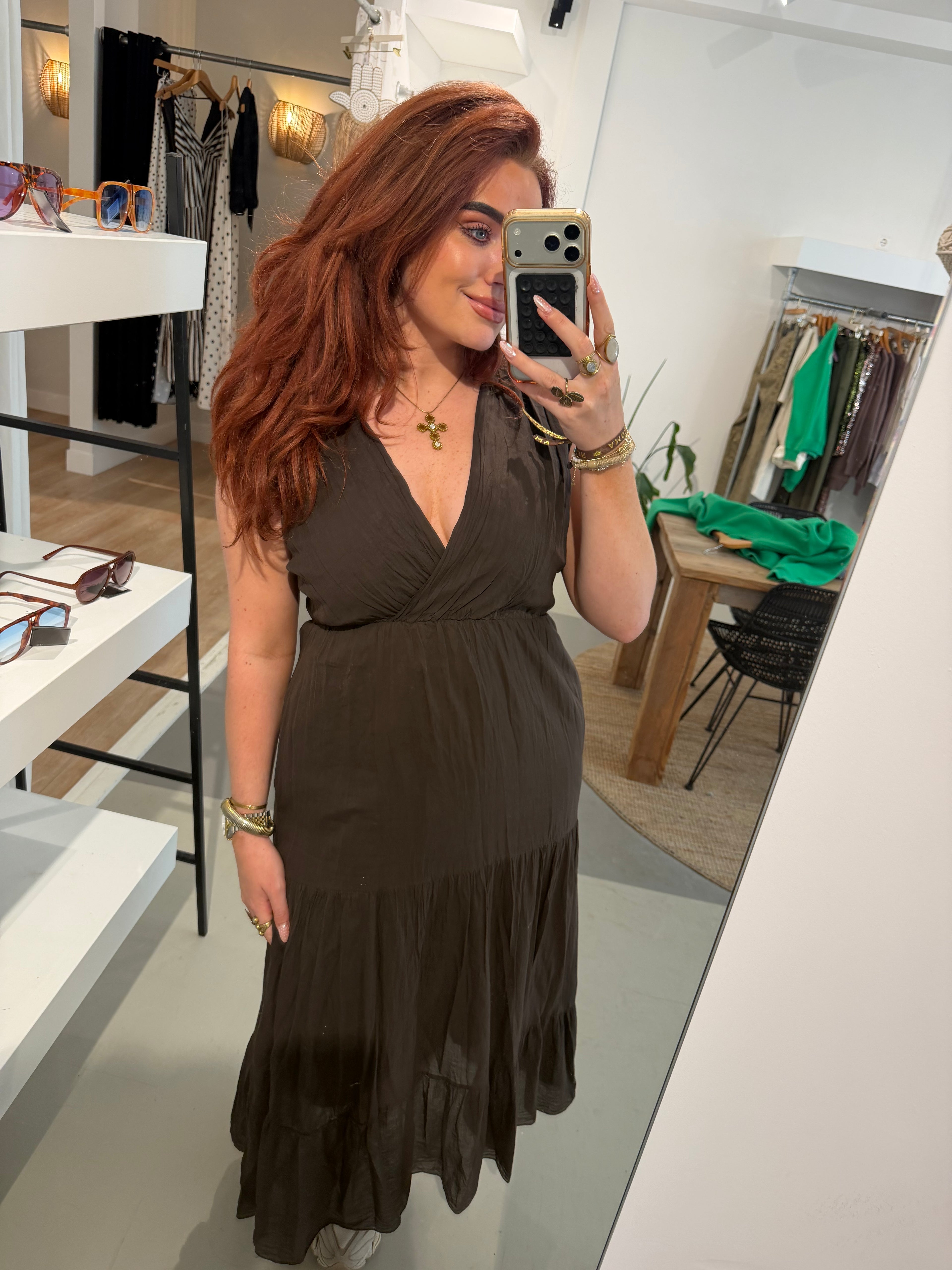 Jurk bibi bruin