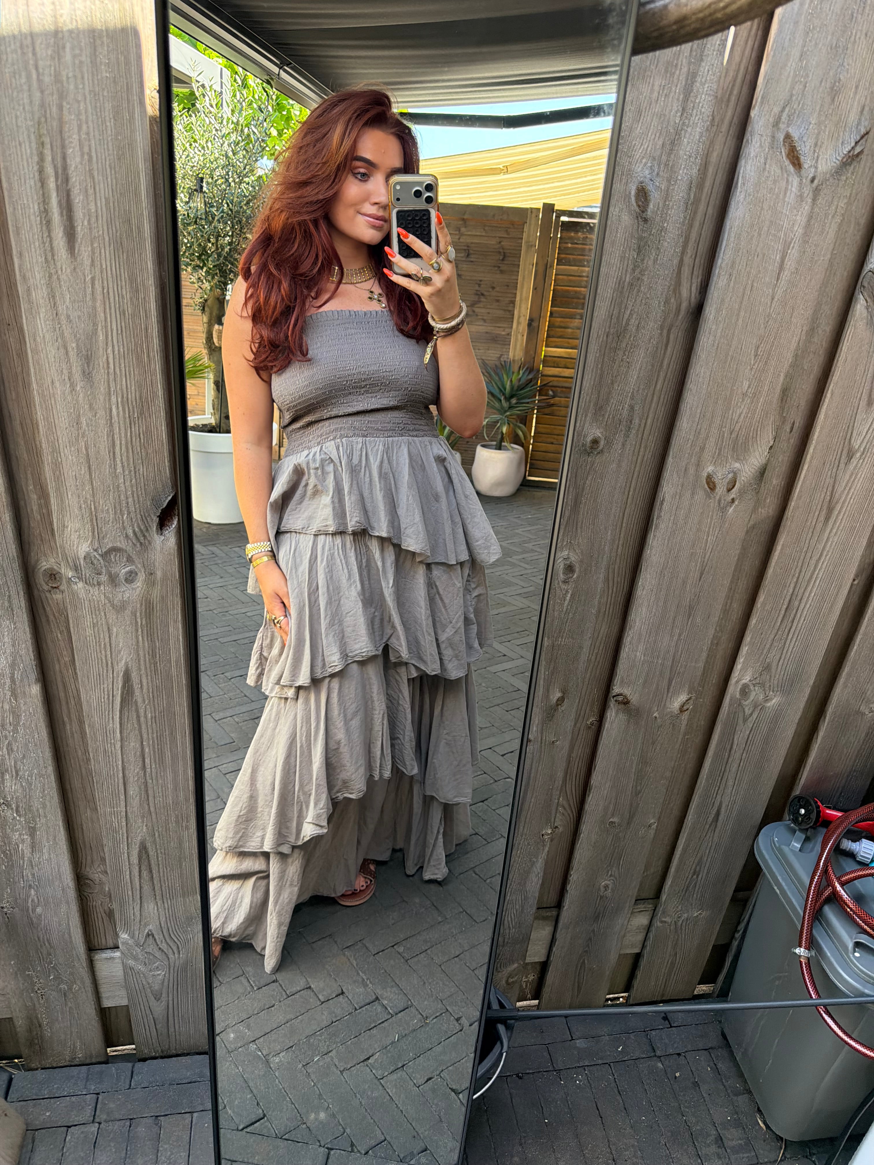 Jurk benthe taupe