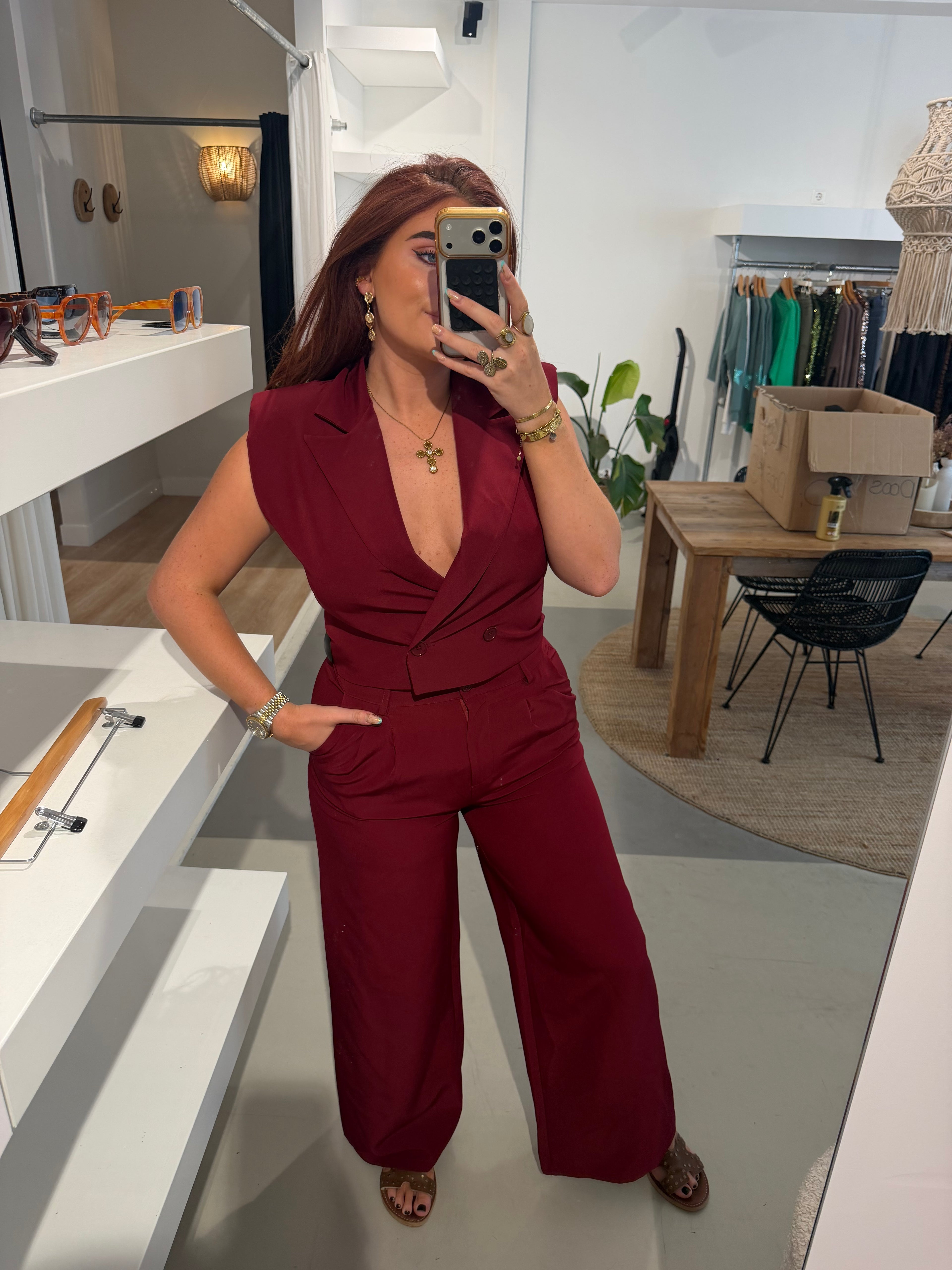 Gilet bordeaux