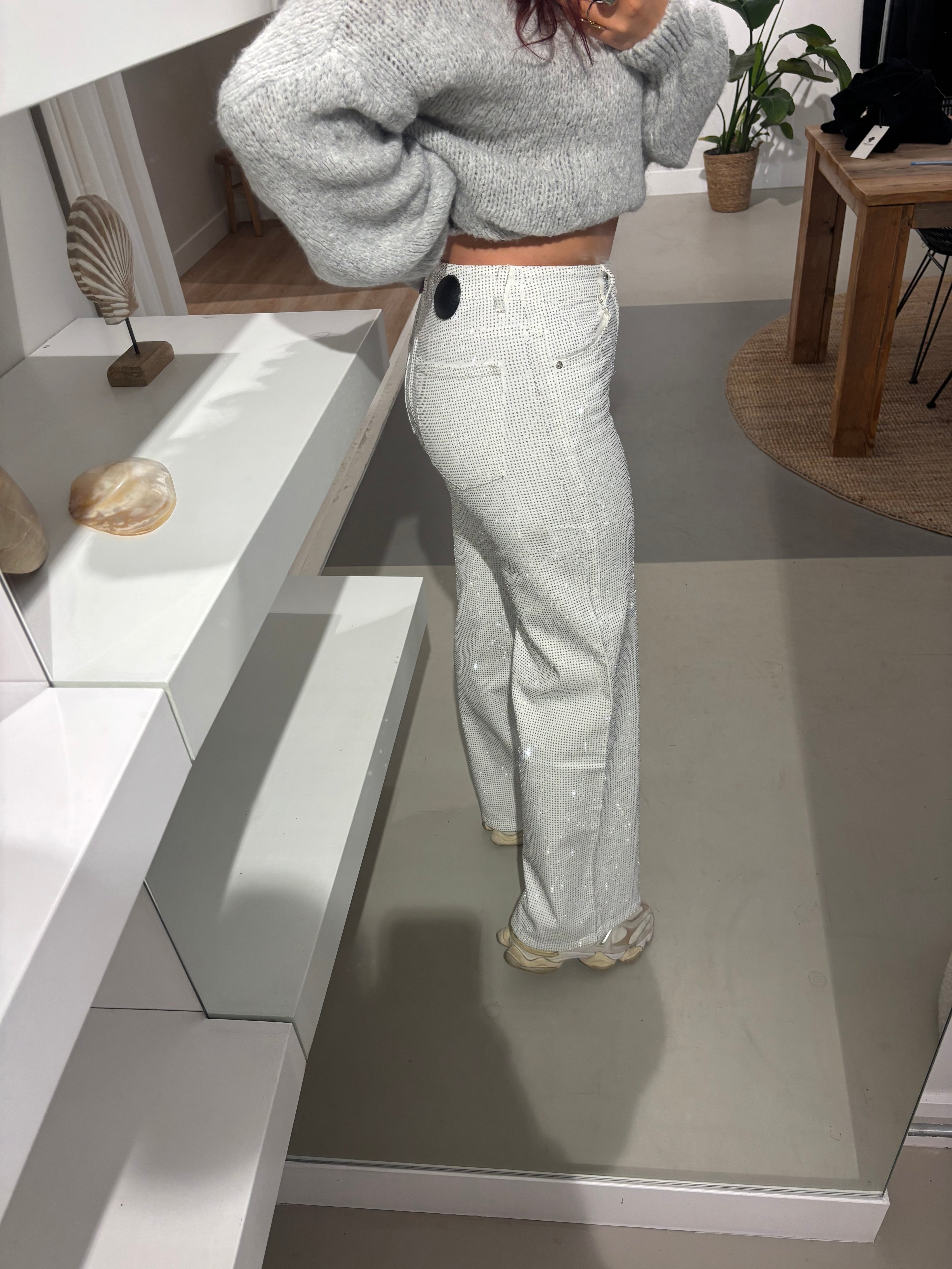 Glitter Jeans Wit