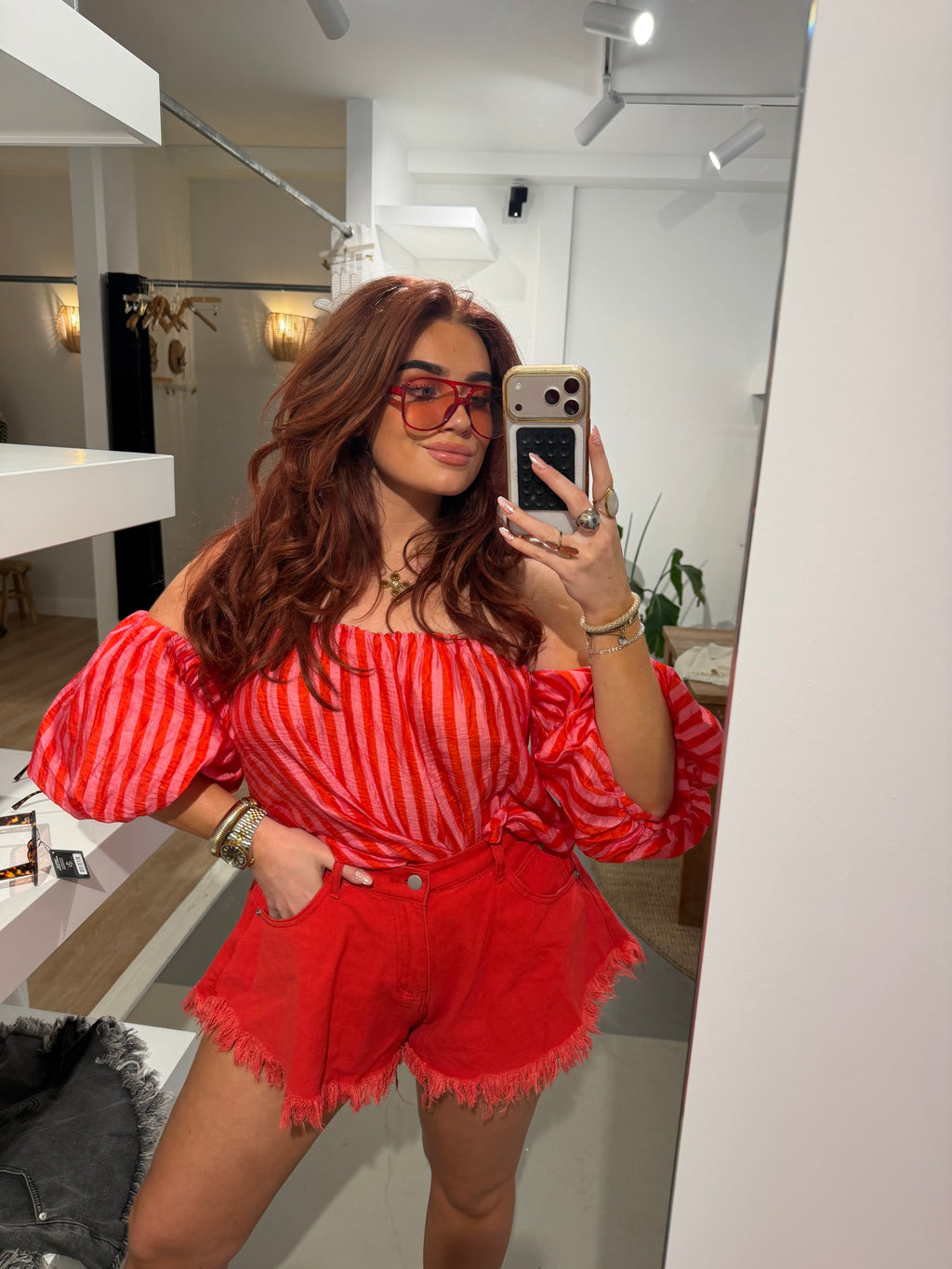 Top Sofie Rood