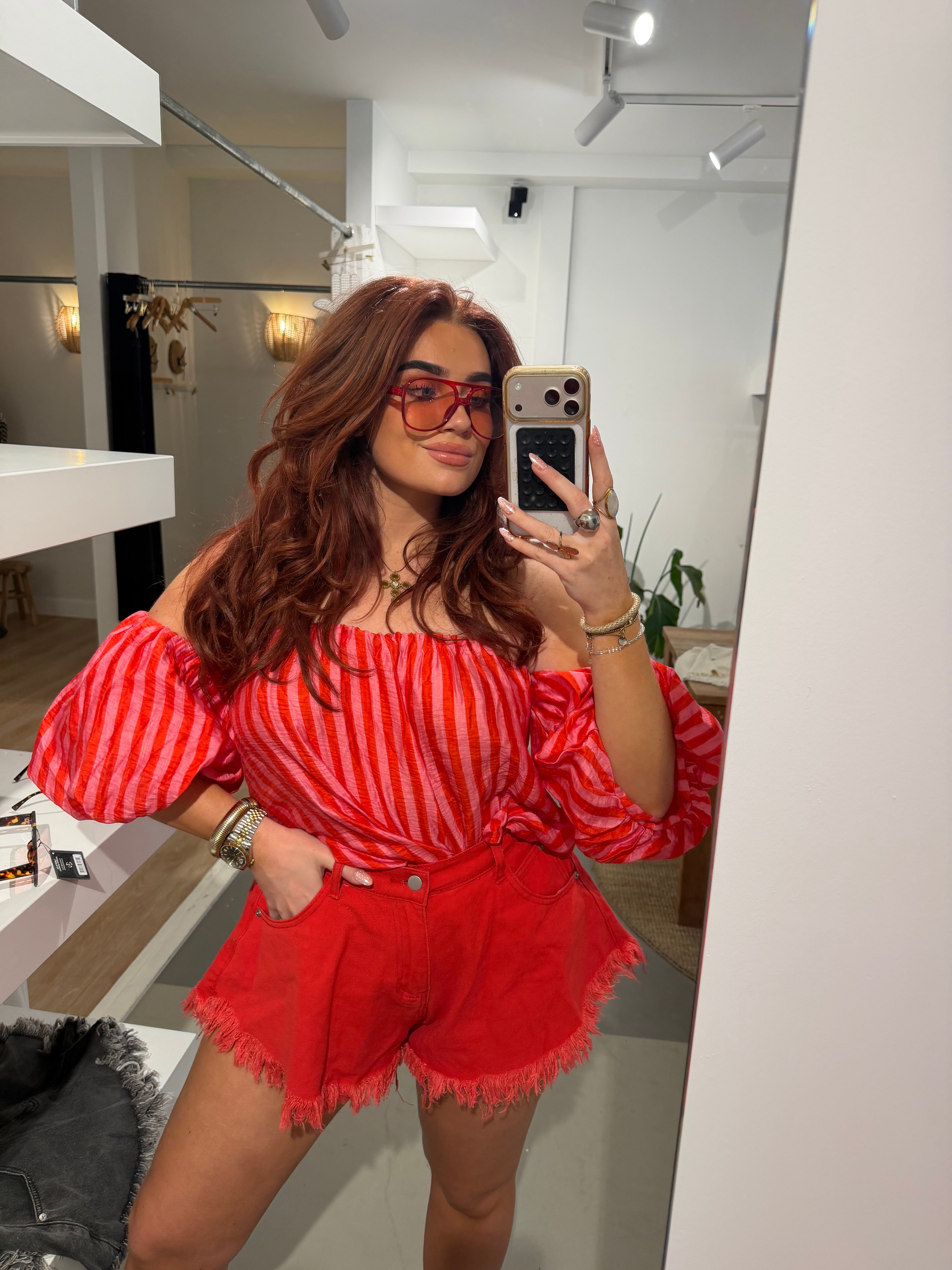 Top Sofie Rood