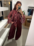 Blouse Bambi bordeaux