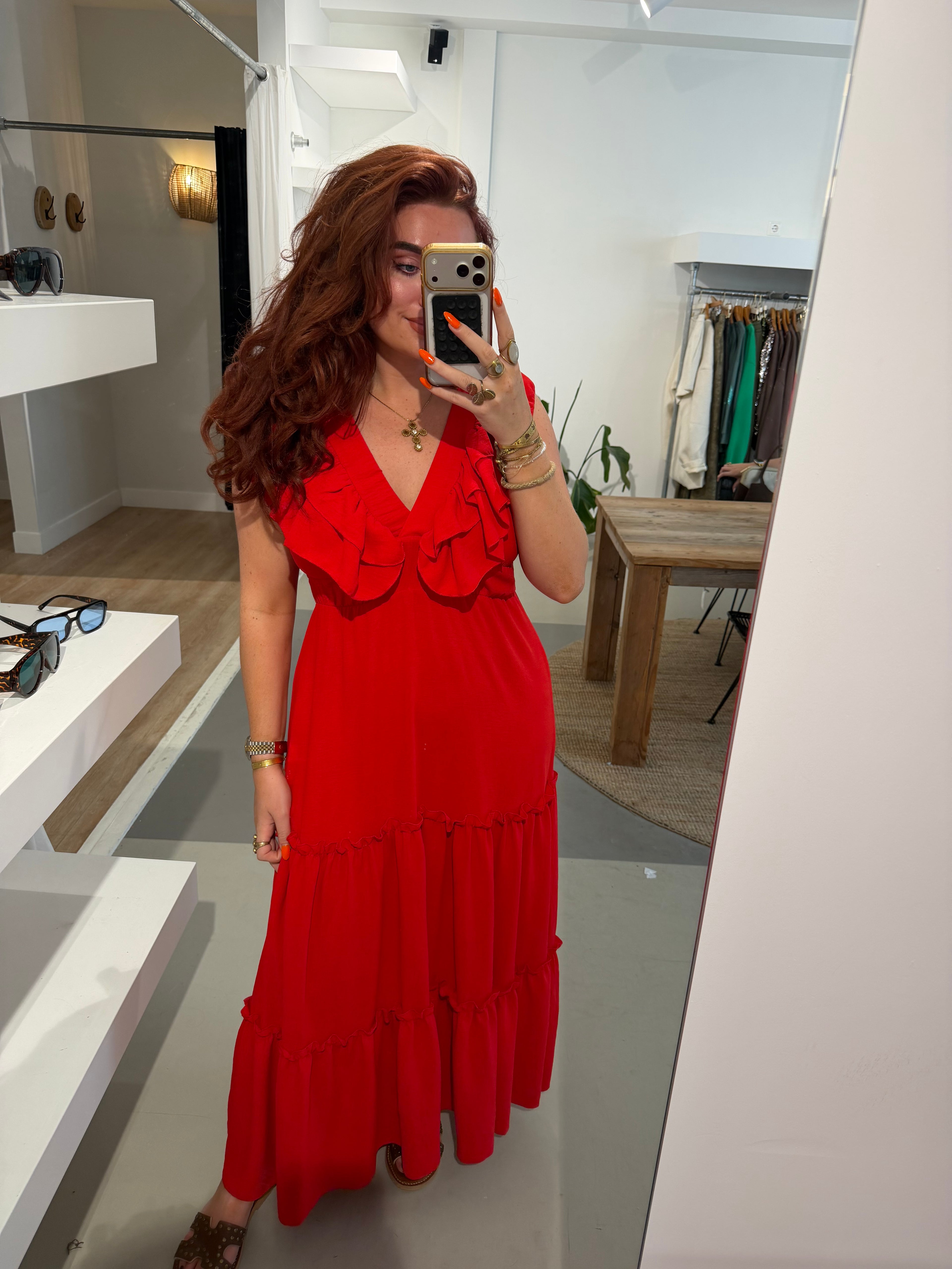 Jurk renate Rood
