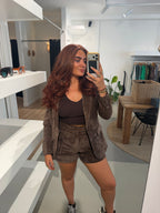 Blazer fauve bruin