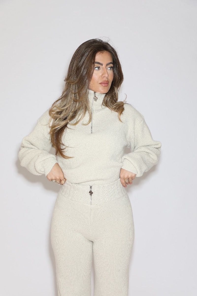 Pia Pully Sweater Crème