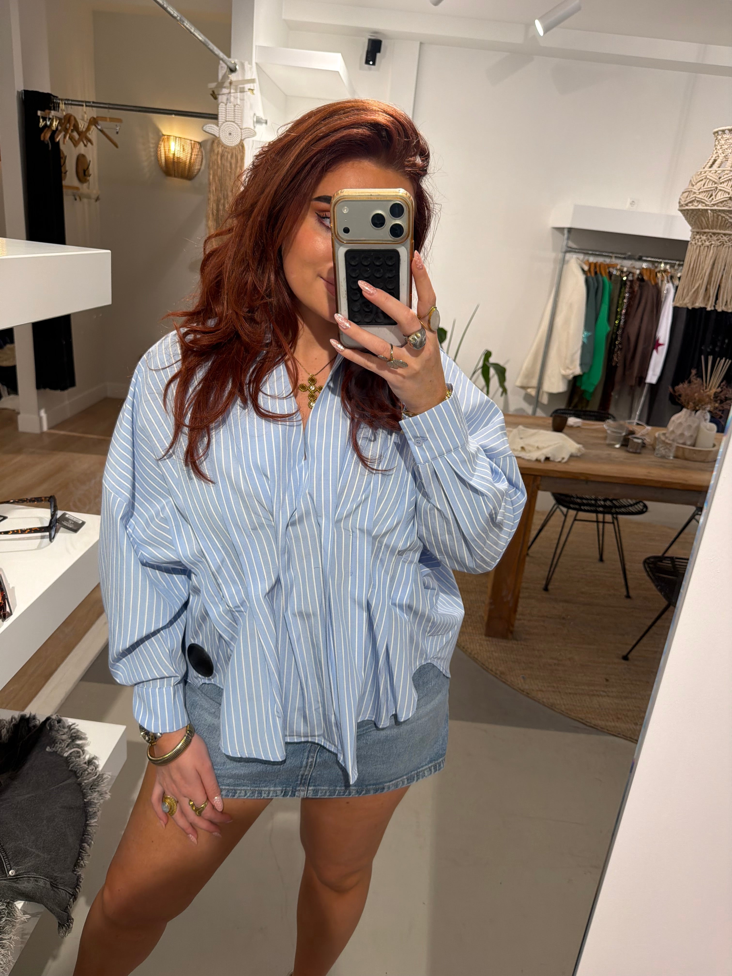 Blouse noor blauw