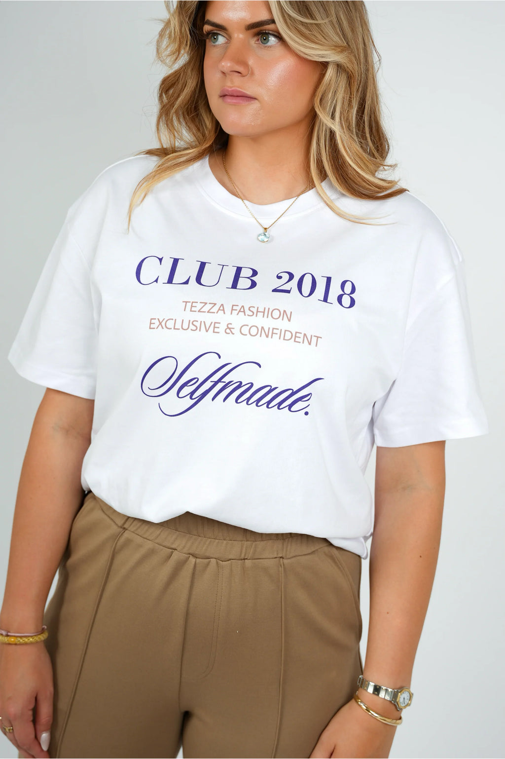 Tezza T-shirt Oversized Wit