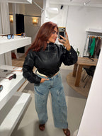 Leren jas kiki zwart
