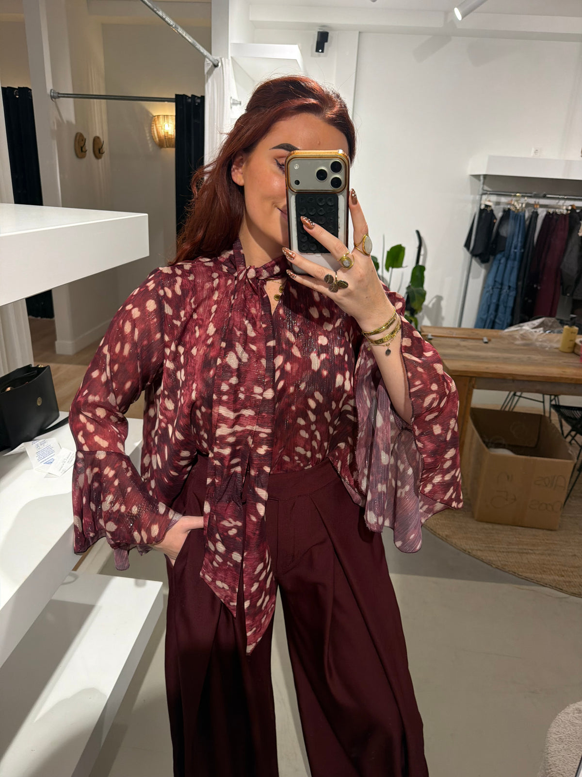 Blouse Bambi bordeaux