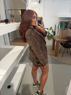 Blazer fauve bruin