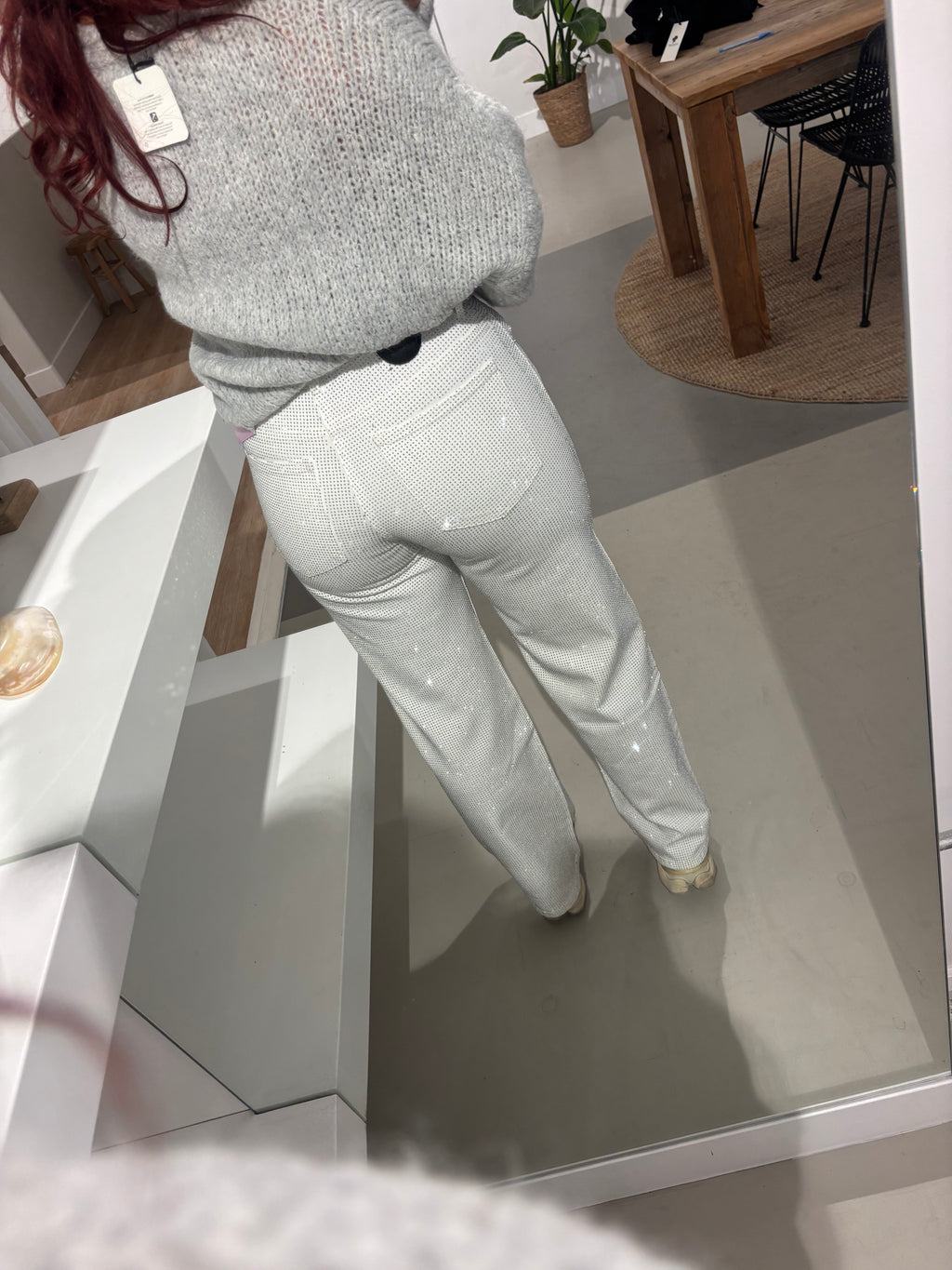 Glitter Jeans Wit