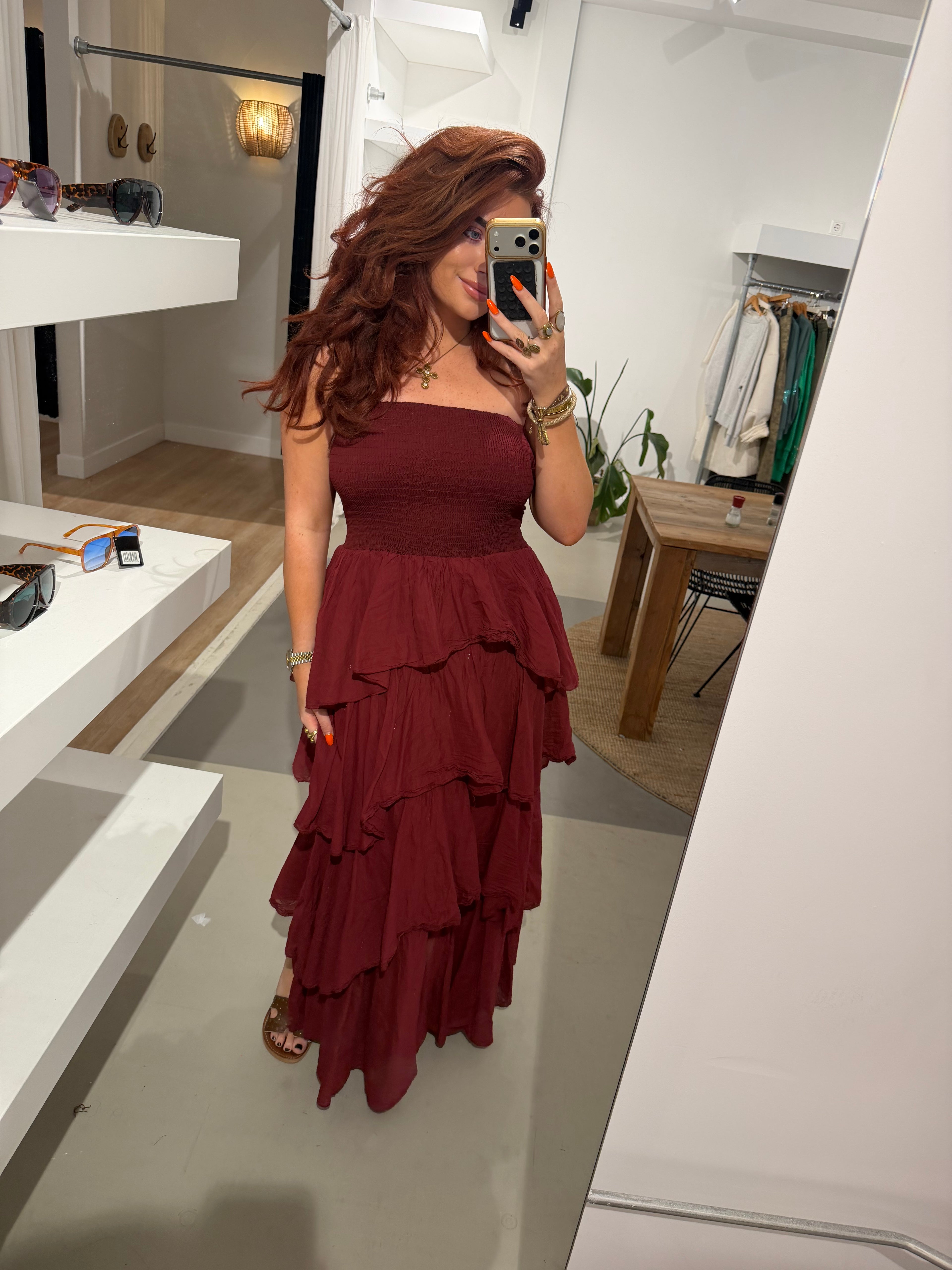 Jurk benthe bordeaux