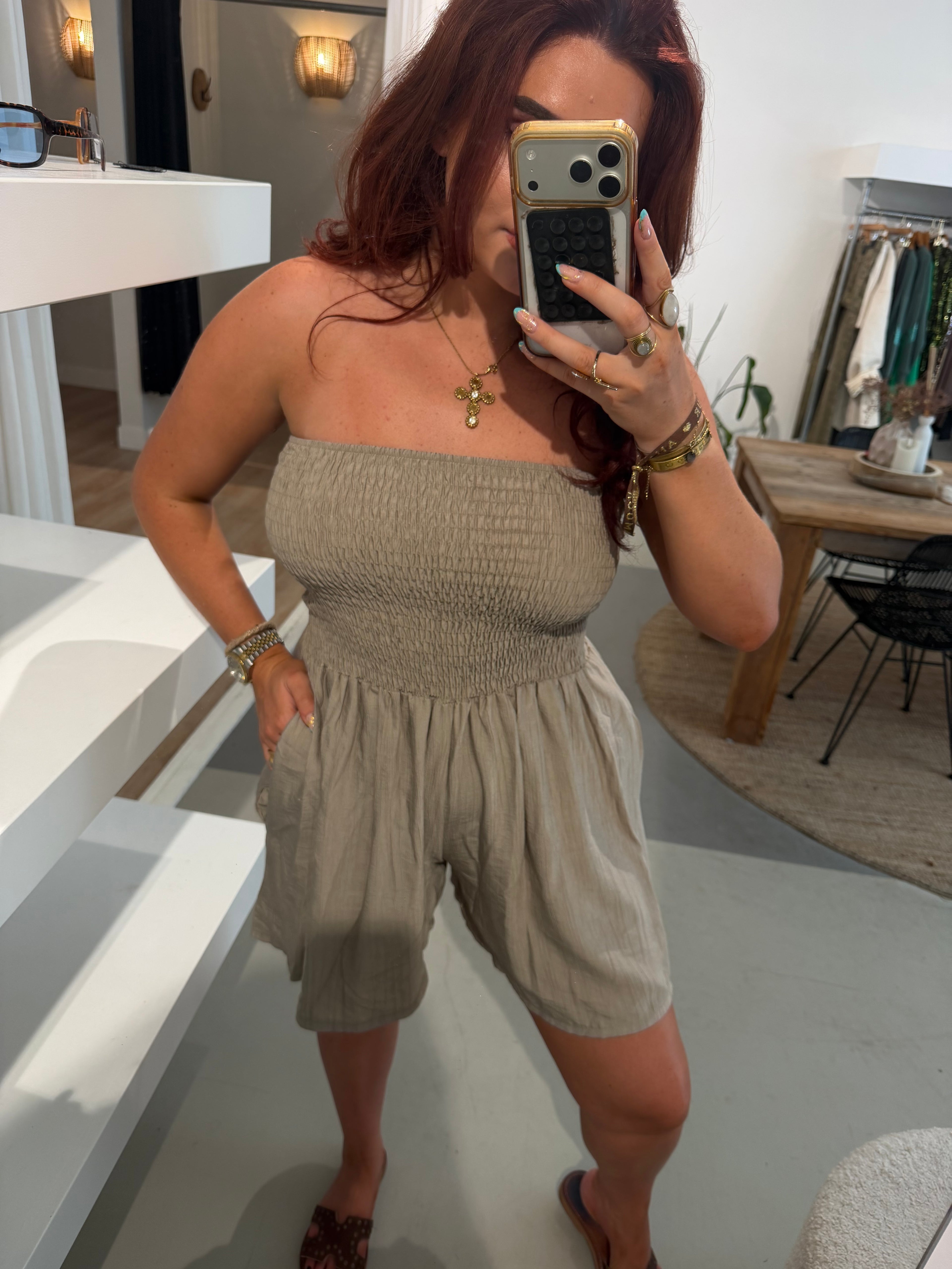 Jumpsuit britt taupe