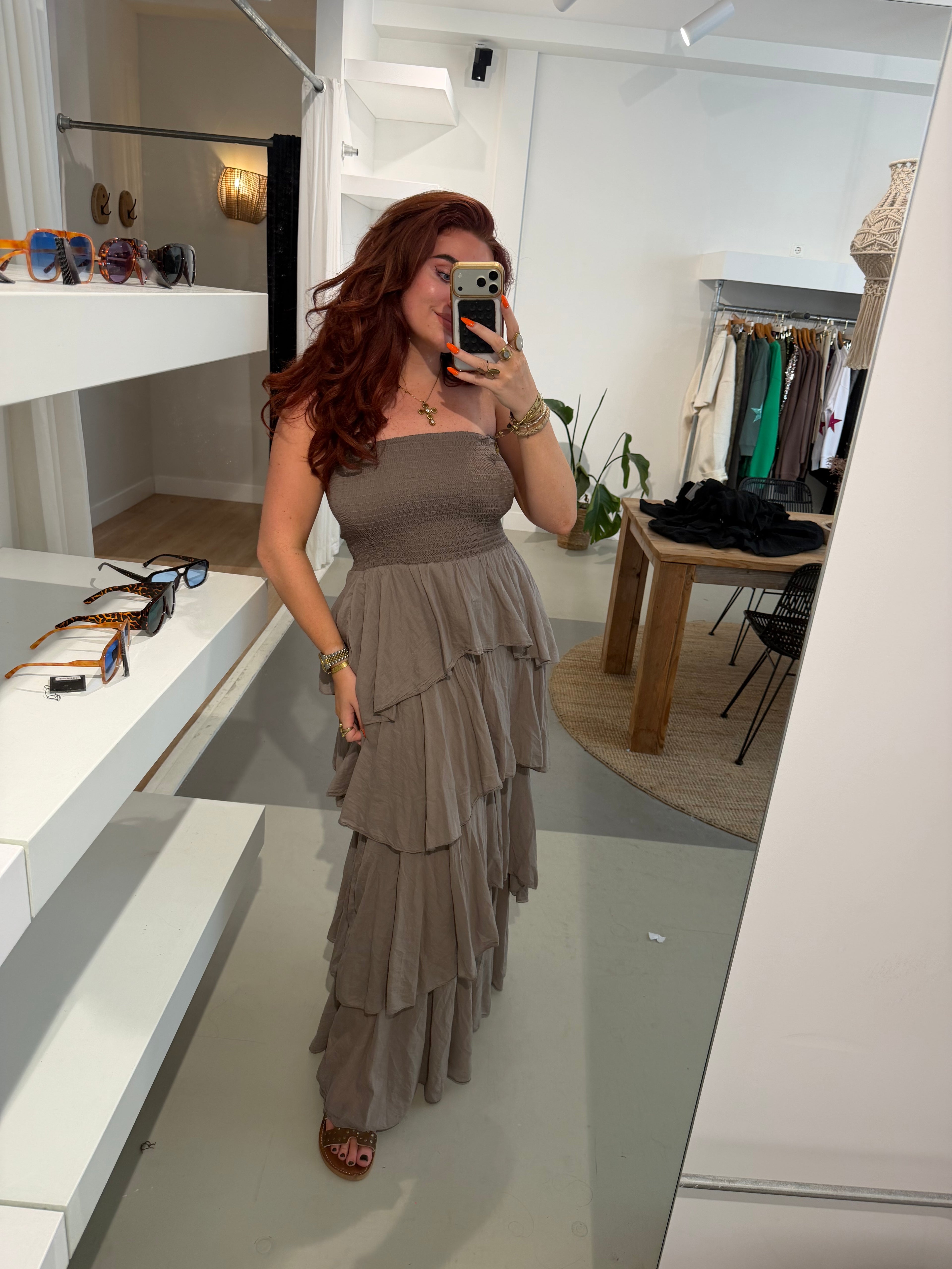Jurk benthe Taupe