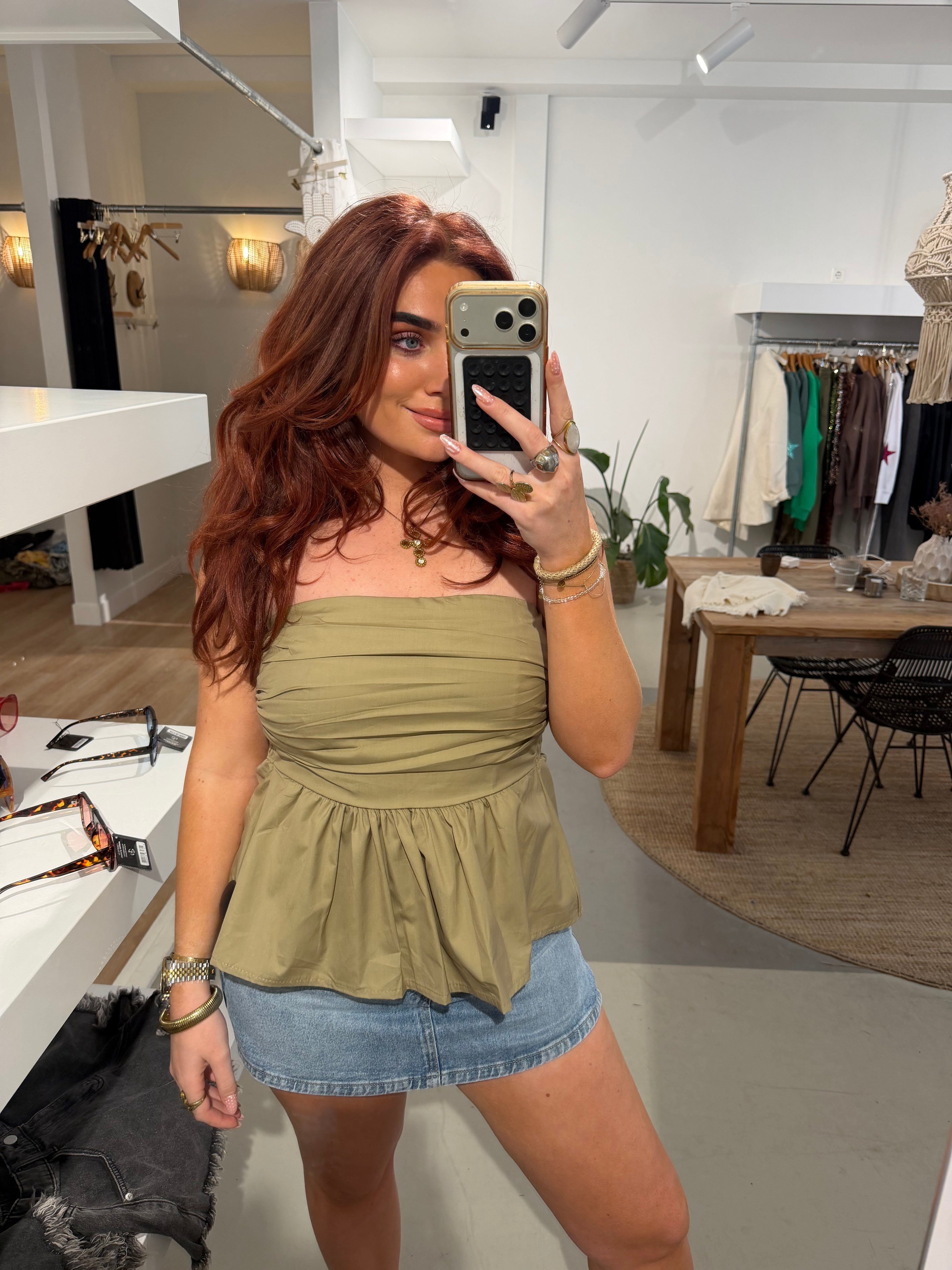 Top joya taupe