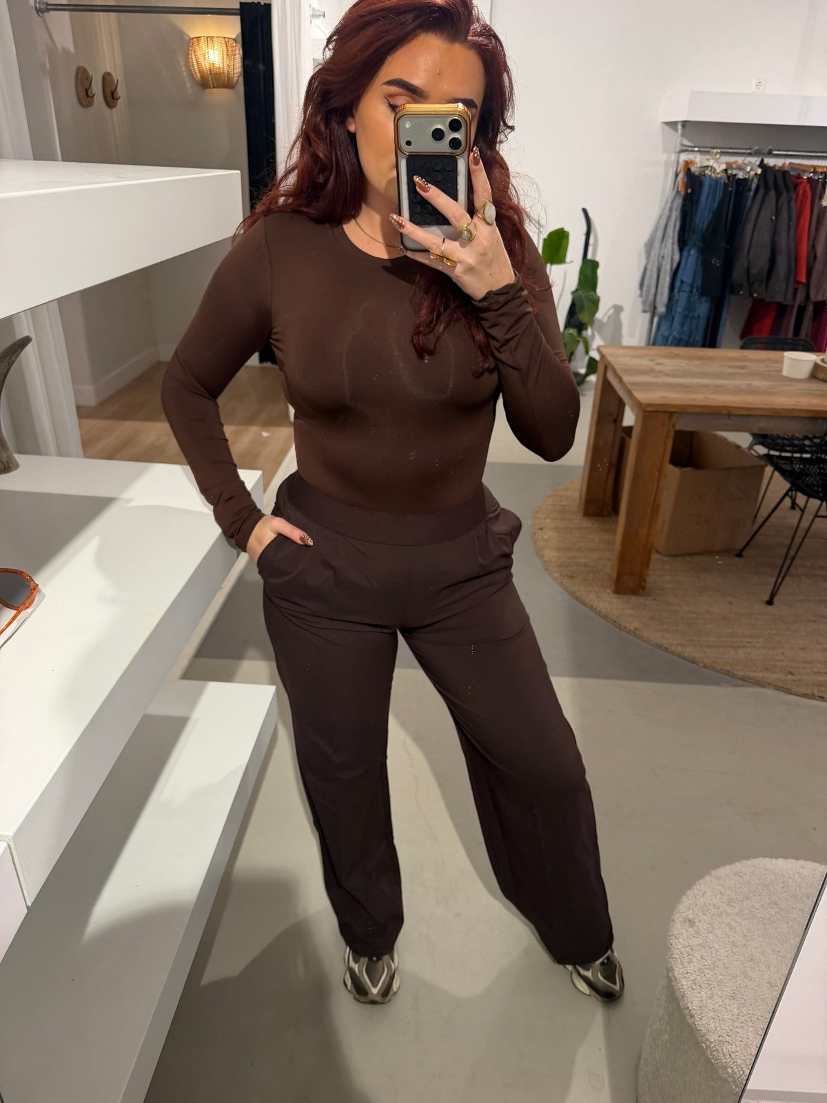 Broek Juta bruin