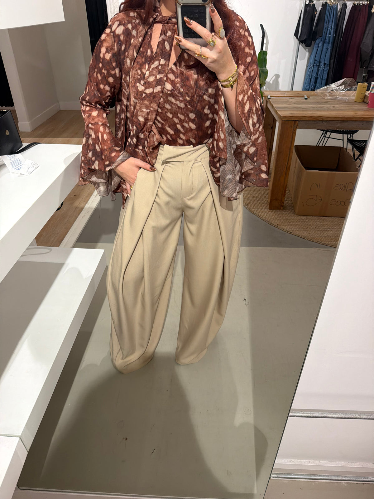 Pantalon nikkie beige