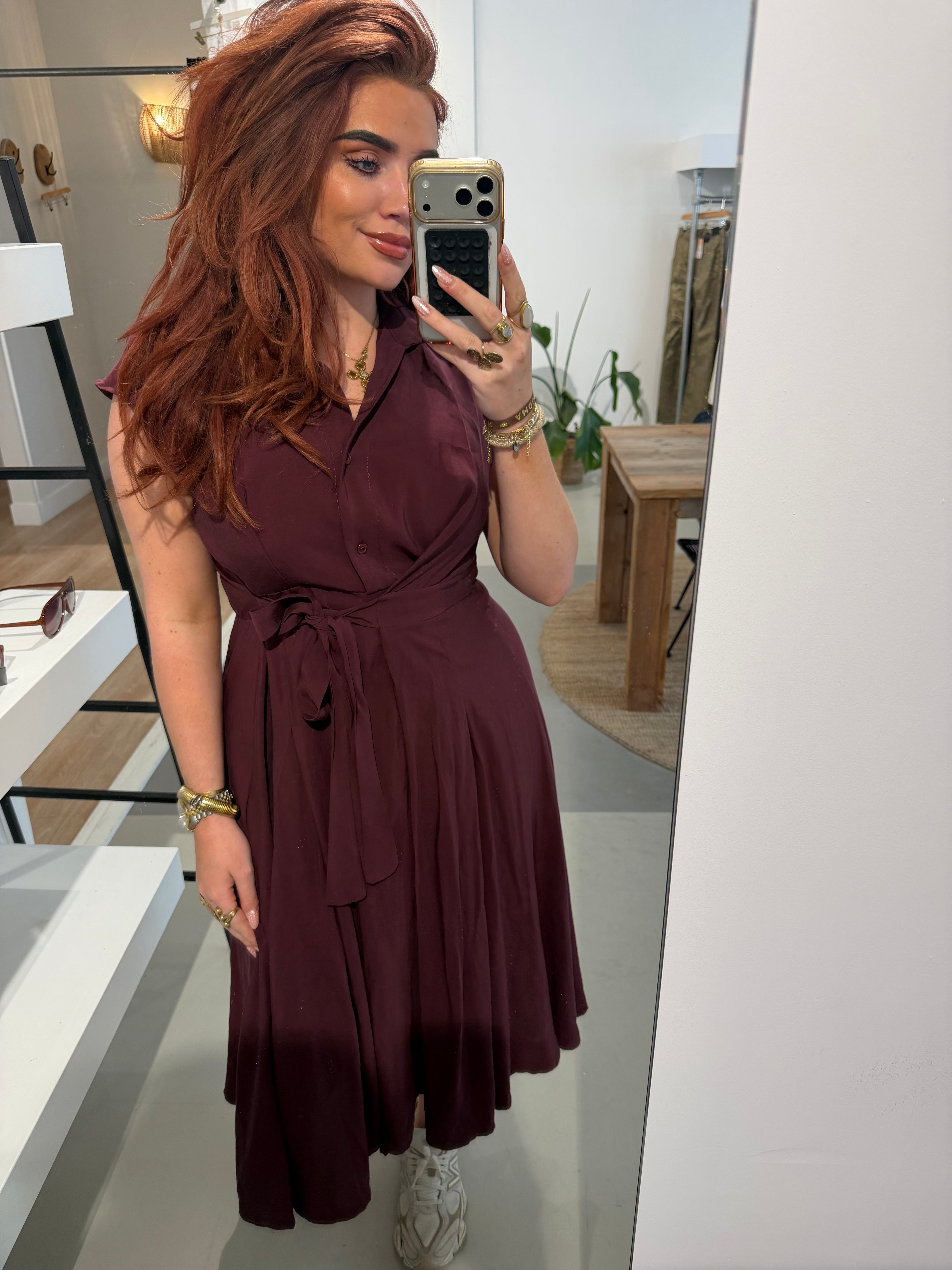 Jurk fenne bordeaux