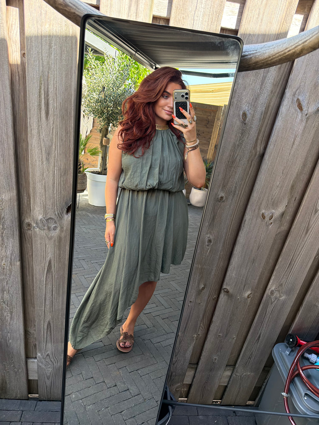 Jurk bibi groen