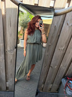 Jurk bibi groen