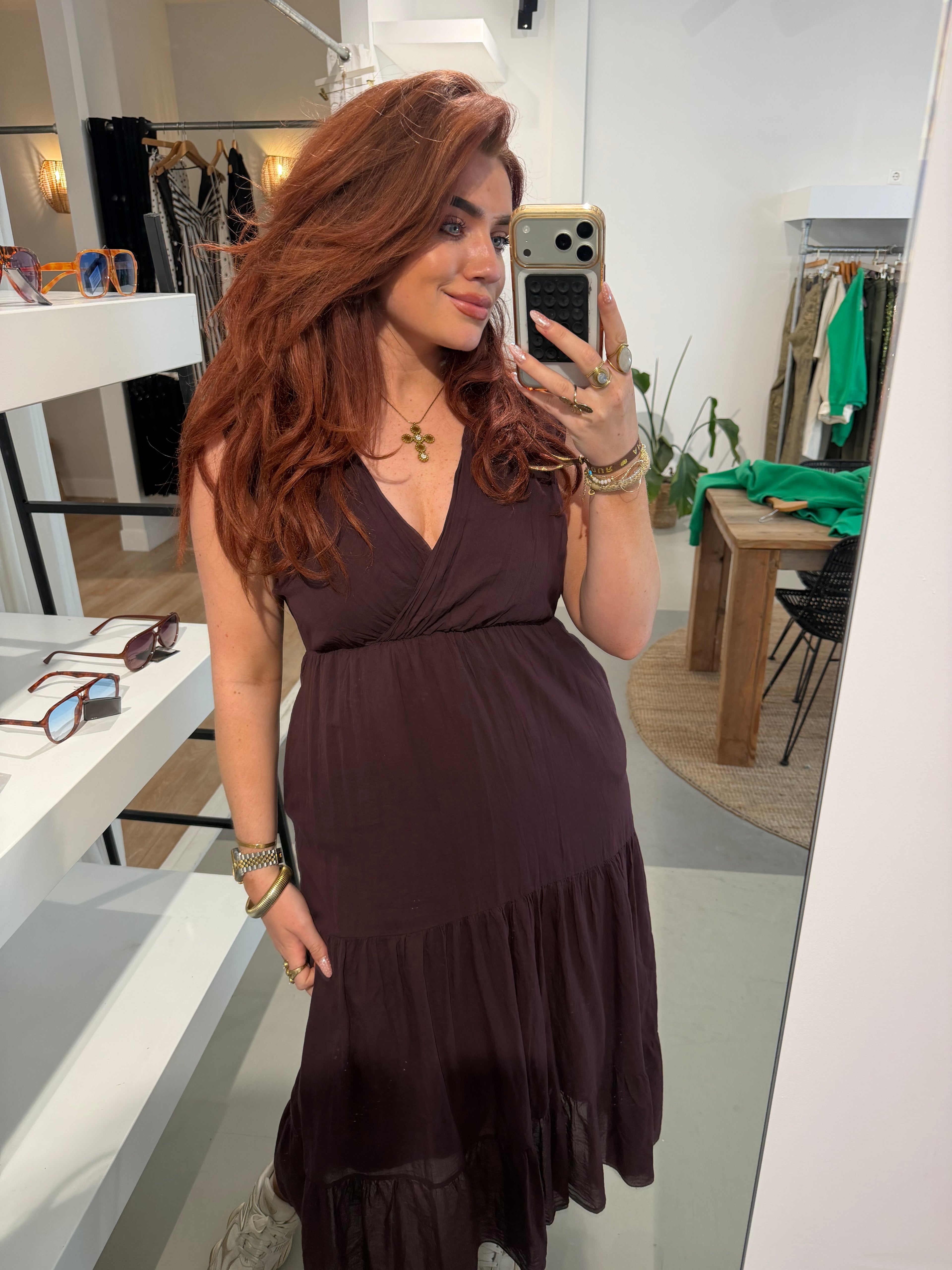 Jurk bibi bordeaux
