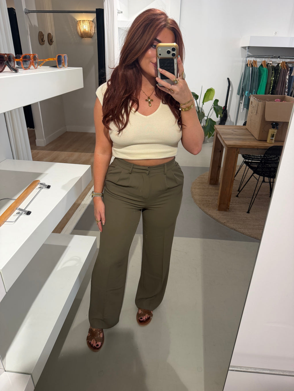Pantalon rikki groen