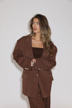 Marijn blazer chesnut chocolate