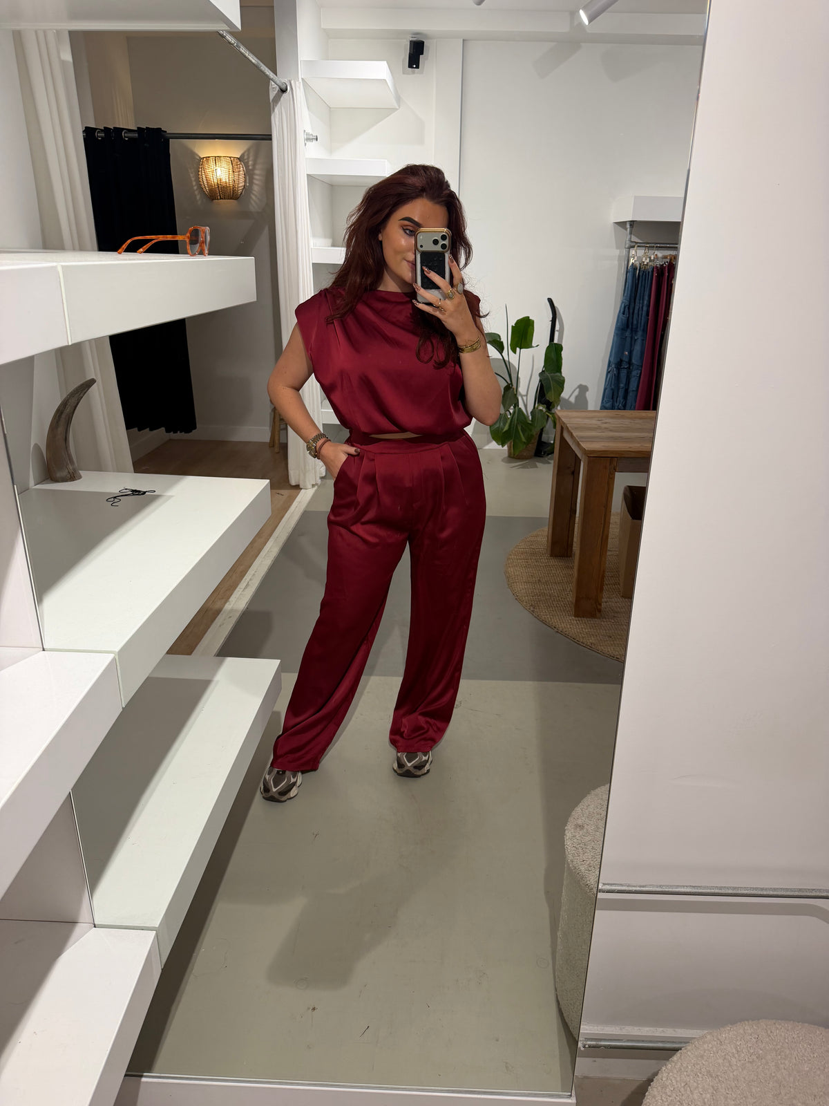 Pantalon Hailey bordeaux