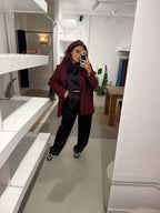 Franje blazer bordaux