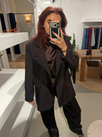Blazer franje bruin